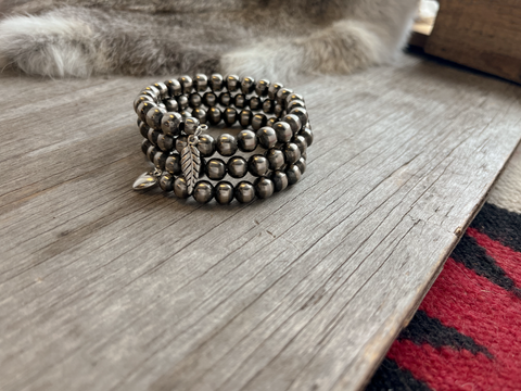 Handmade Navajo Pearl Wrap Bracelet ~ All 8mm beads!