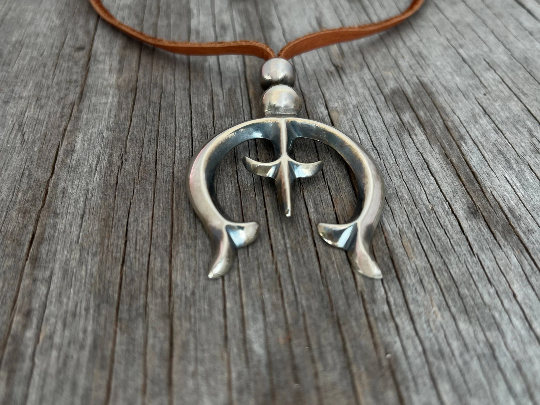 Navajo RC Little Vintage Necklace - Sterling Silver outlets & Copper Pendant - on Leather Cord