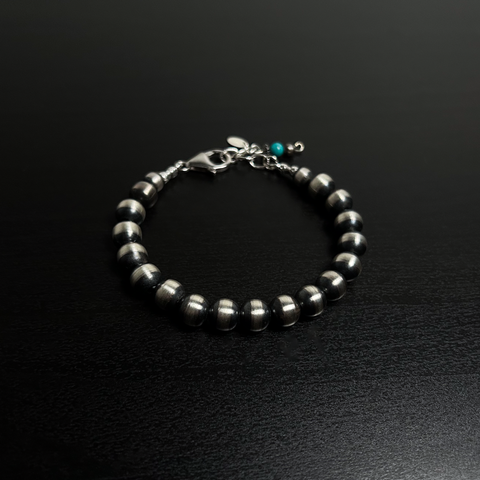 Handmade Sterling Silver Navajo Pearl Bracelet ~ All 8mm Pearls ~ Classic Style!