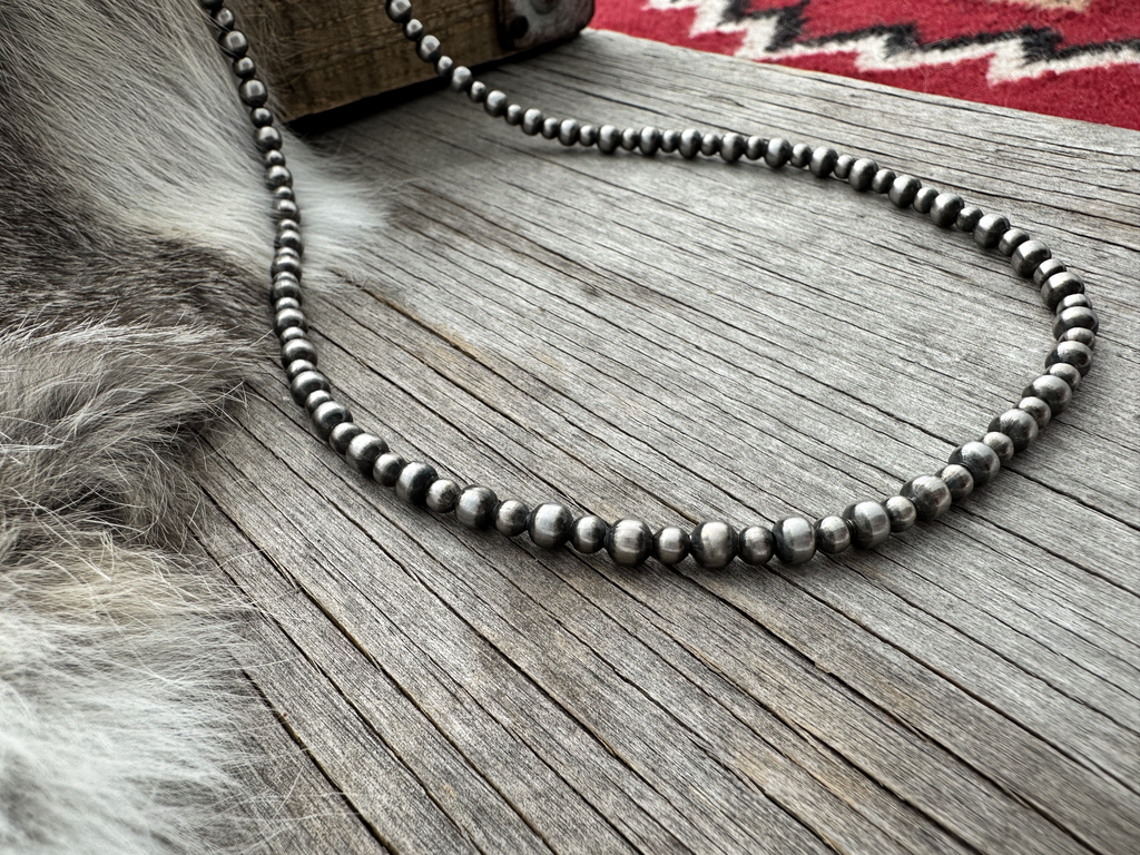 Handmade Navajo Pearl Petite Strand of 4 & 5mm beads ~ Choose Necklace Length!