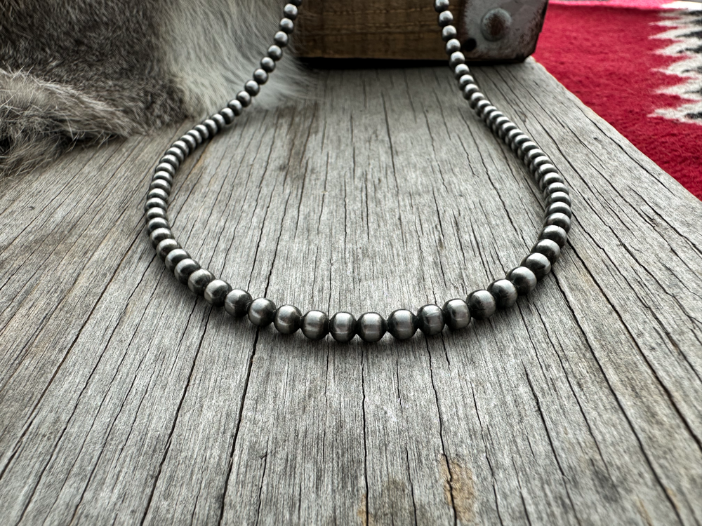 Handmade Navajo Pearl Necklace ~ All 6mm beads ~ Choose Length!