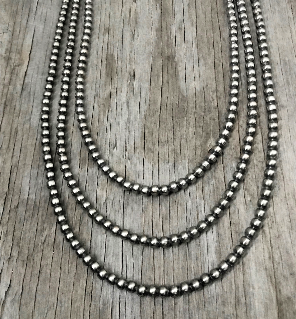 Handmade Navajo Pearl Necklace ~ All 5mm beads ~ Choose Length ~ From Choker to Extra Long!