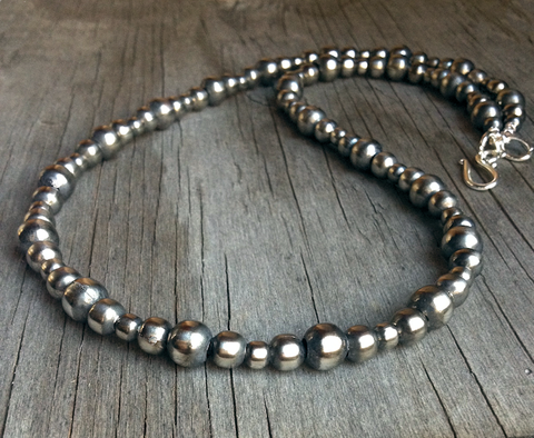 Handmade Navajo Pearl Necklace with 6, 8, and 10mm beads ~ Choose Length!