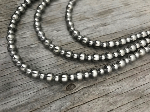 6 & 8mm Navajo Style Pearls Necklace ~ So Pretty ! ~ Choose Length!