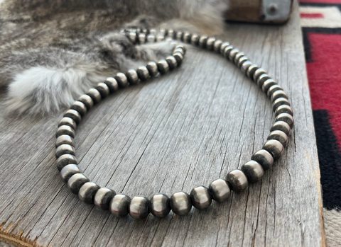 Handmade Navajo Pearl Necklace ~ All 10mm beads ~ Choose Length ~ Bold & Beautiful!